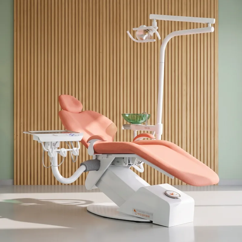 Unidad odontológica AD Smart 100 de American Dental en un consultorio, vista de tres cuartos